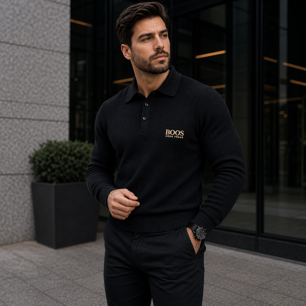 Suéter Polo Boos de algodão